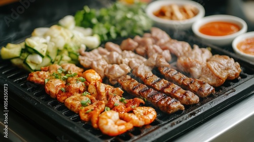 Sizzling Pork and Veggies on the Grill