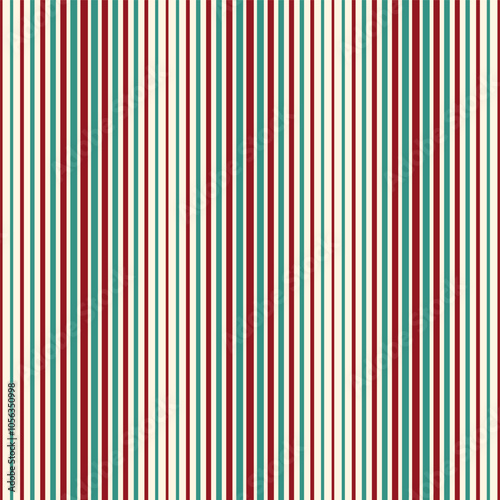 Christmas abstract stripes background, line pattern background with christmas color theme, retro christmas color