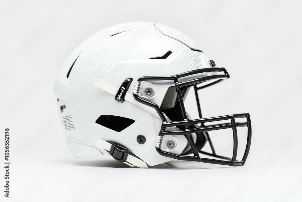 American football helmet. Backdrop with selective focus and copy space for text