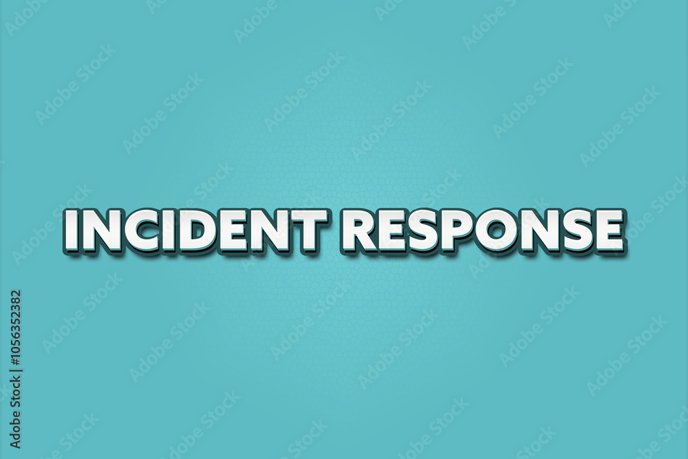 Incident Response. A Illustration with white text isolated on light green background. Incident Response. A Illustration with white text isolated on light green background.