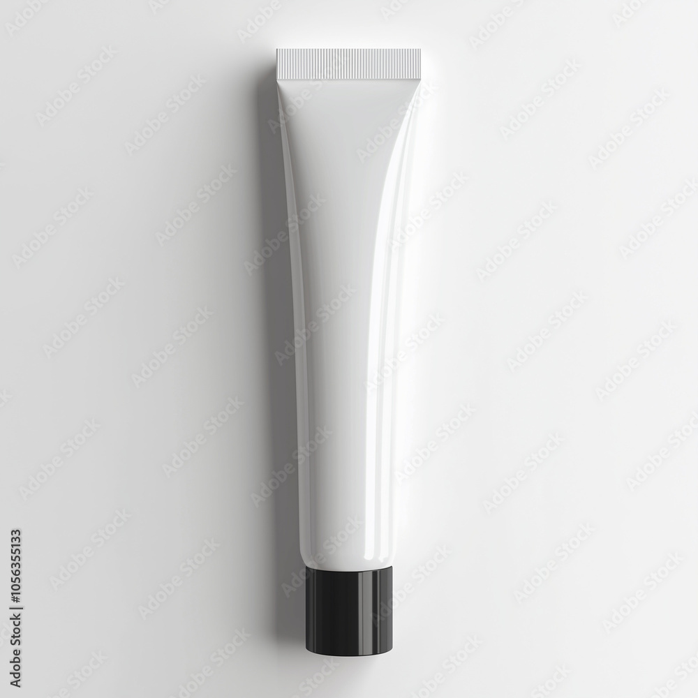 Tube Packaging Mockup with Soft Material and Screw Cap Isolated on White Background Tube Packaging Mockup with Soft Material and Screw Cap Isolated on White Background
