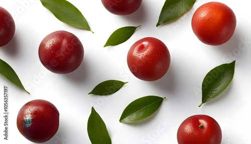 Fresh and Juicy Organic Plums on White Background, Showcasing Their Purple Skin and Sweet Flavor as Ideal Vegan Ingredients from Nature