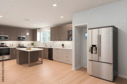 AI-powered smart home with various connected devices, creating an efficient and futuristic lifestyle