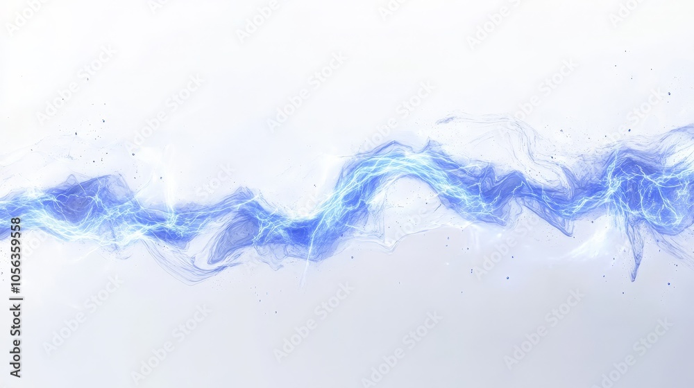 Artistic white surface displaying a bright electric blue wave of energy, with intricate, glowing lines that suggest a high-energy, futuristic effect Artistic white surface displaying a bright electric blue wave of energy, with intricate, glowing lines that suggest a high-energy, futuristic effect