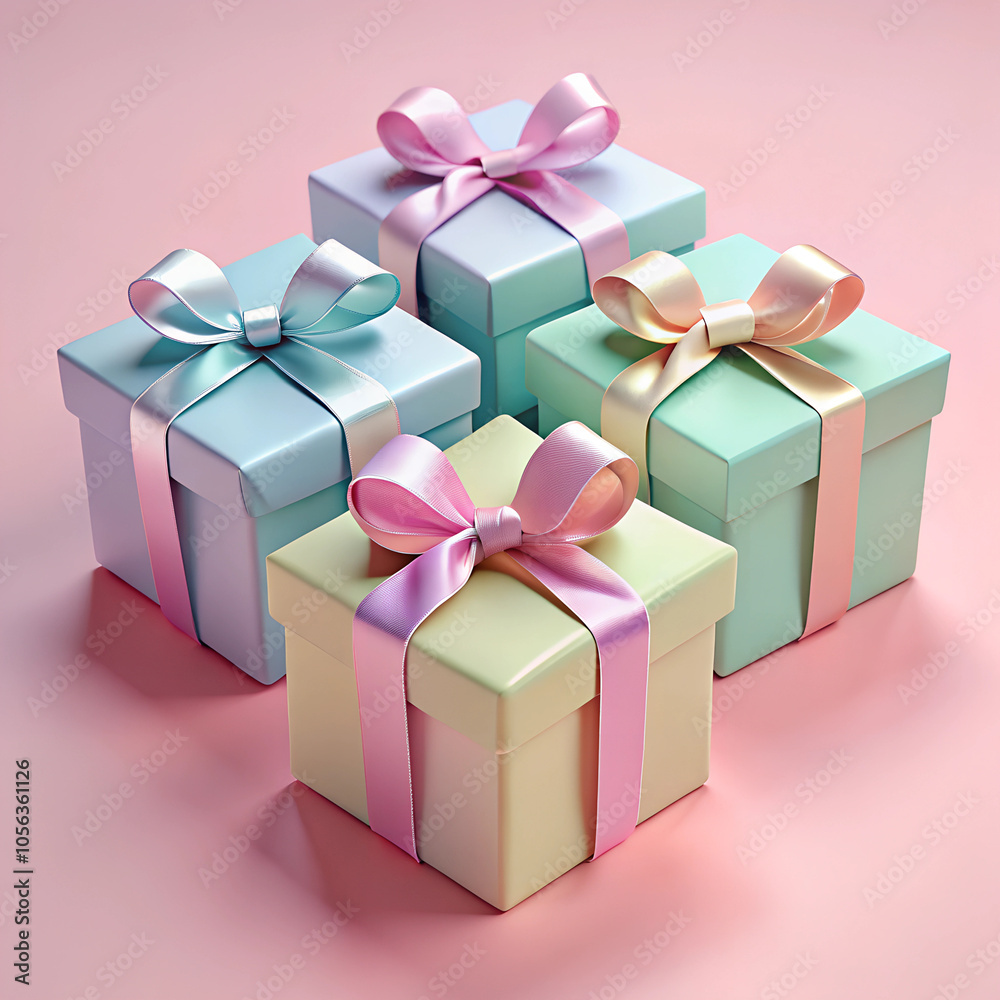 Obraz premium gift box with ribbon