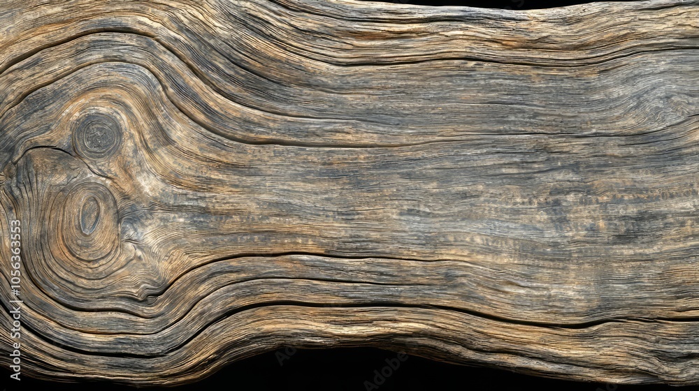 Close up of a weathered wooden board with a natural knot and grain pattern. Close up of a weathered wooden board with a natural knot and grain pattern.