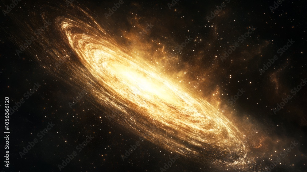 Obraz premium comet's brilliant tail illuminates deep space, surrounded by a swirl of distant stars generative ai