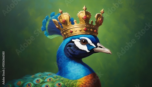 Majestic kingfish adorned with a regal crown, exuding pride and confidence