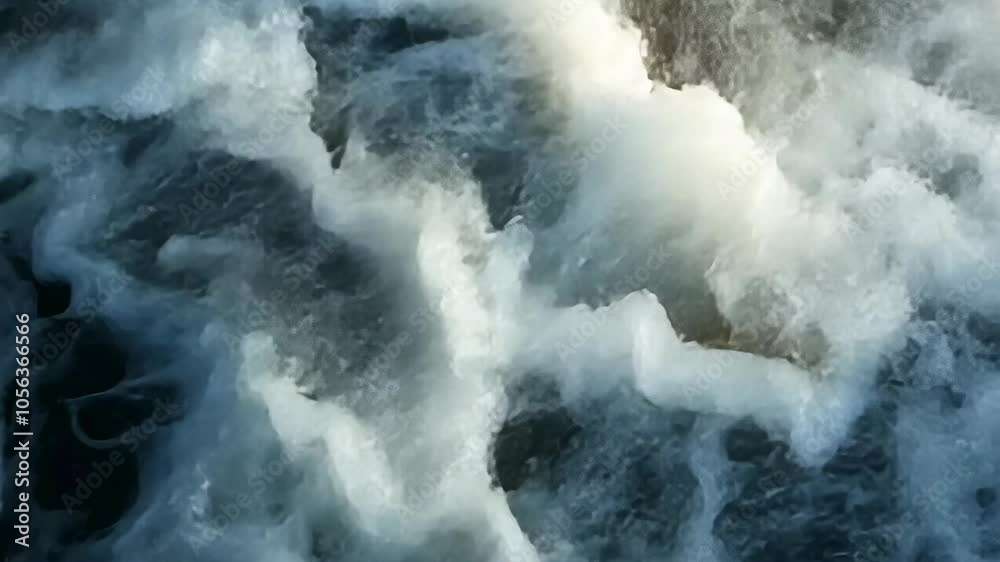 Whitecaps crest and foam in a vibrant ocean Whitecaps crest and foam in a vibrant ocean