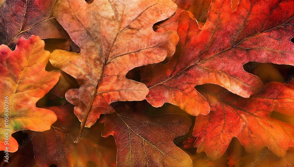 Red and orange leaves in fall Red and orange leaves in fall