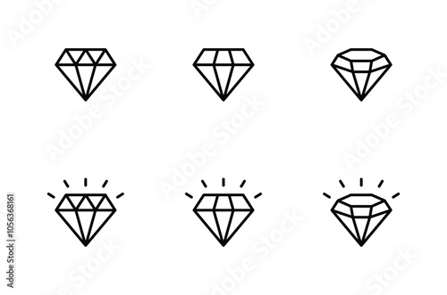 Diamond icon vector for web, computer and mobile app