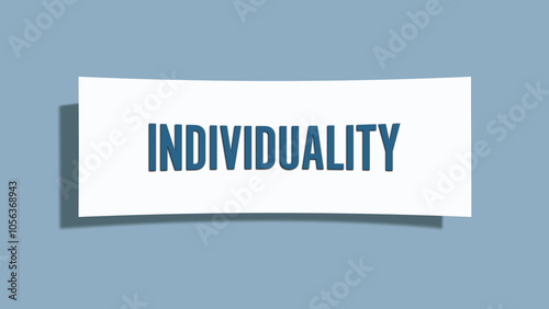 Bilde på lerret individuality. A card isolated on blue background.