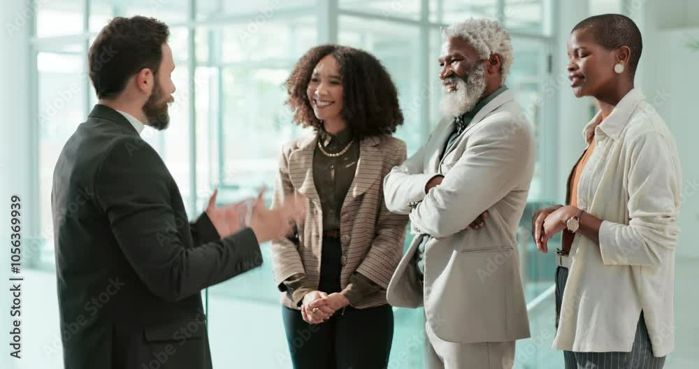 Shaking hands, meeting and business people in office for greeting, welcome or partnership. Happy, team and financial advisors with client for investment deal, agreement or contract handshake for b2b. Shaking hands, meeting and business people in office for greeting, welcome or partnership. Happy, team and financial advisors with client for investment deal, agreement or contract handshake for b2b.