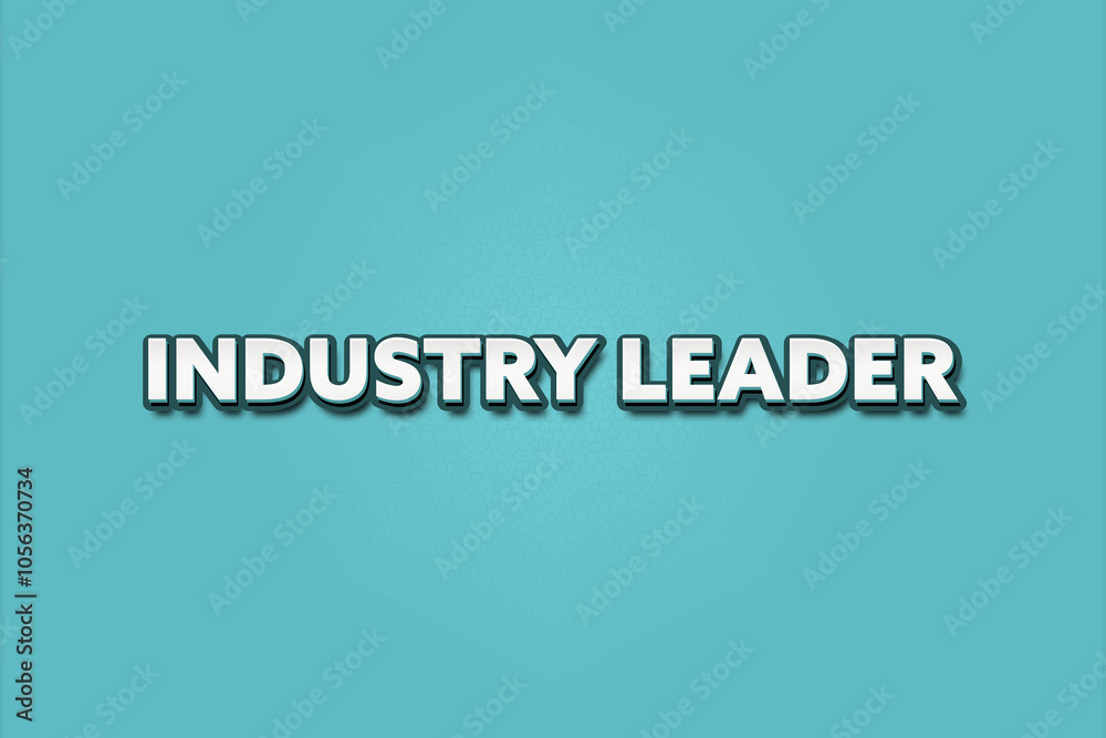 Industry Leader.. A Illustration with white text isolated on light green background. Industry Leader.. A Illustration with white text isolated on light green background.
