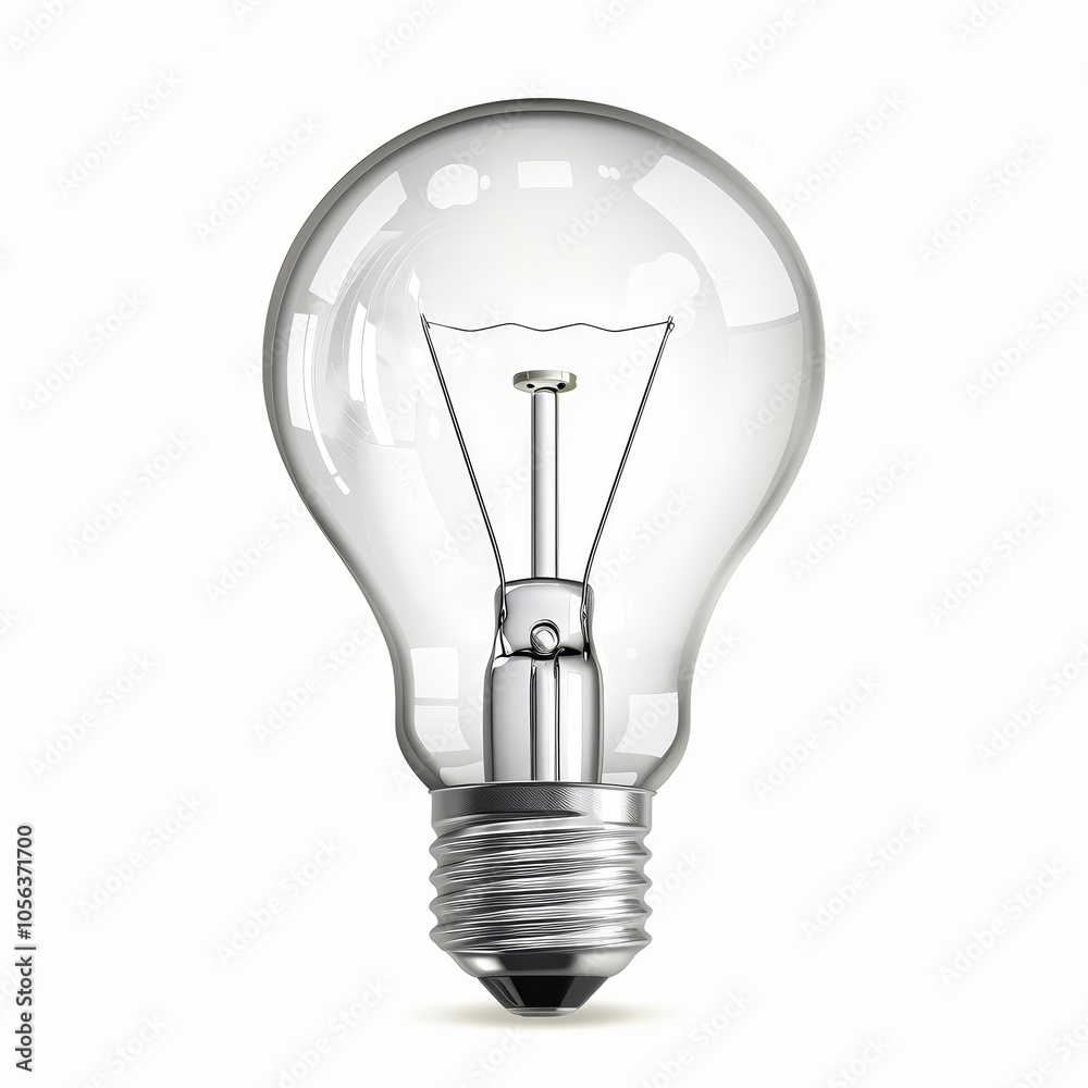 Clear Glass Light Bulb with Metal Base and Filament Clear Glass Light Bulb with Metal Base and Filament