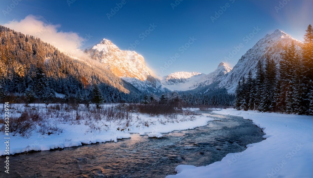 Snowy Winter Mountain Landscape Snowy Winter Mountain Landscape