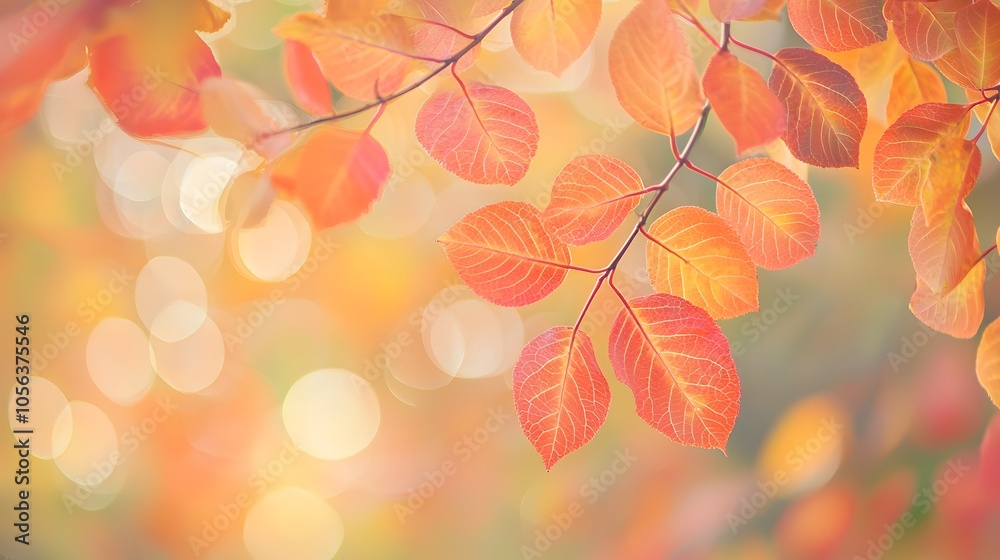 Blurred Autumn Leaves in Shades of Orange and Red Blurred Autumn Leaves in Shades of Orange and Red