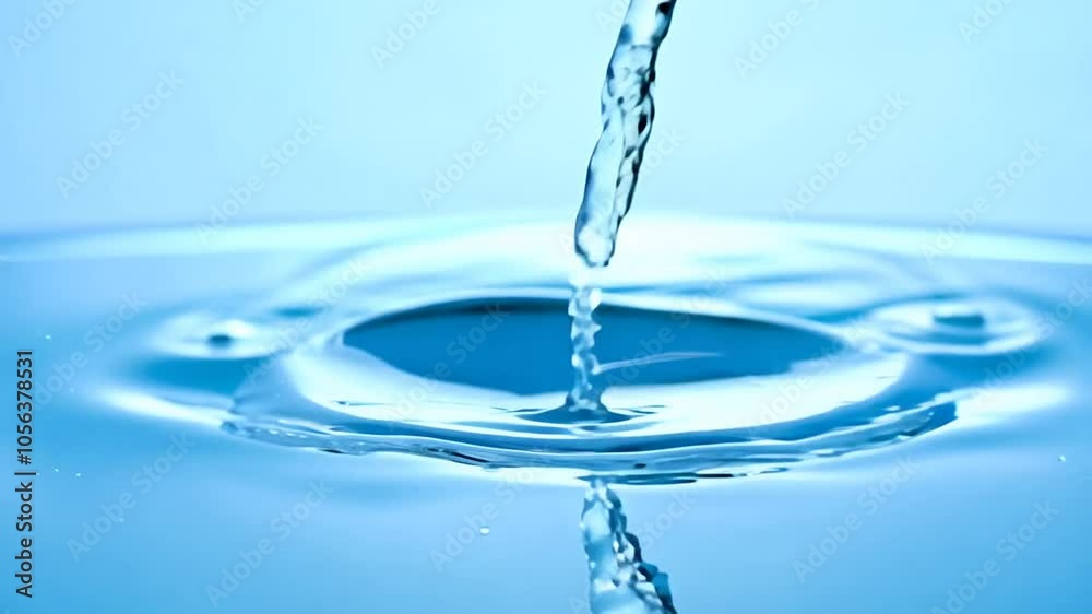 blue science concept experiment raindrop view clean water Top dropping background isolated surface slow falling wavelength motion scene waterdrop ground drink wave fall splash abstract center circle blue science concept experiment raindrop view clean water Top dropping background isolated surface slow falling wavelength motion scene waterdrop ground drink wave fall splash abstract center circle