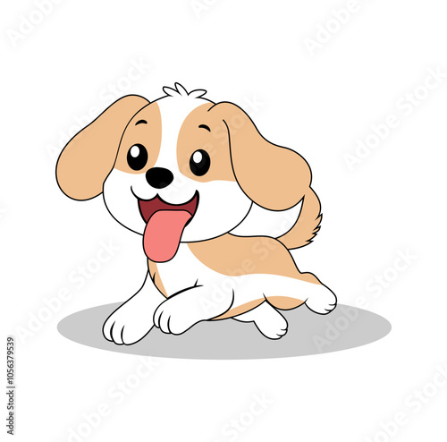 Cartoon Dog Running Vector