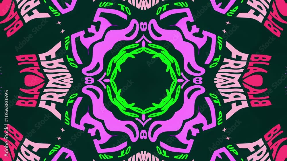 Abstract Kaleidoscope Background. Motion Graphics Pattern. Futuristic audiovisual vj seamless loop. 4K Fractal Animation Footage Abstract Kaleidoscope Background. Motion Graphics Pattern. Futuristic audiovisual vj seamless loop. 4K Fractal Animation Footage