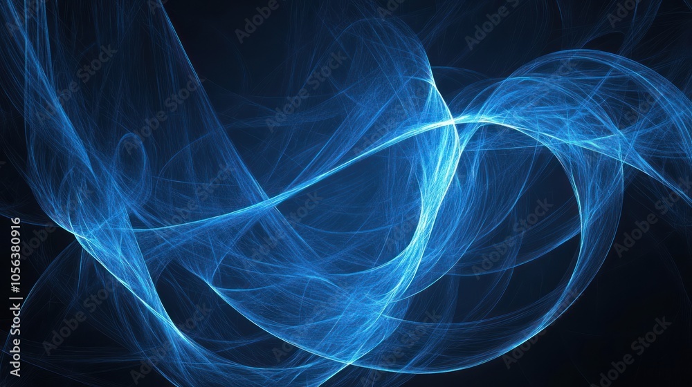 Abstract Blue Flowing Lines Abstract Blue Flowing Lines