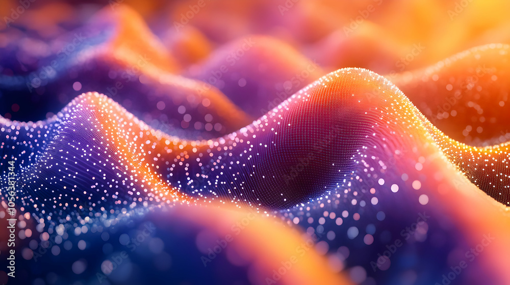 Abstract 3D Background with Glowing Lights Abstract 3D Background with Glowing Lights