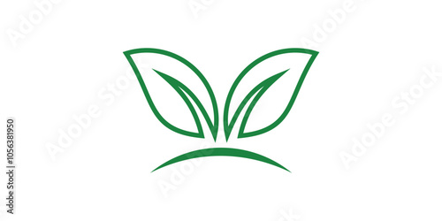 Leaf vector line art for business and corporate needs