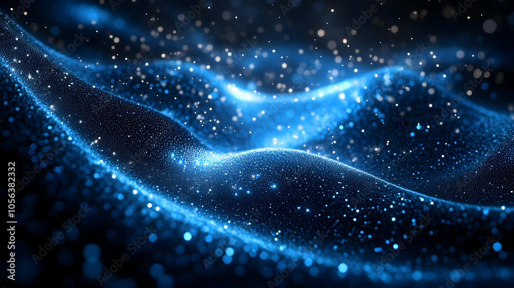 Abstract Blue Glitter Background With Lights Abstract Blue Glitter Background With Lights