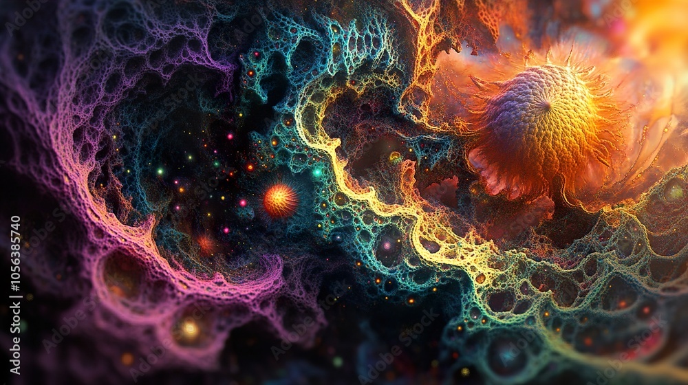 Cosmic Abstract Fractal Art: Galaxy Nebula Cosmic Abstract Fractal Art: Galaxy Nebula
