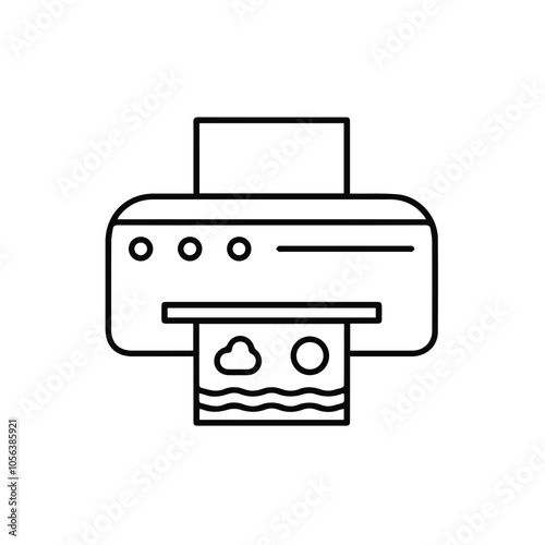 Computer Printer icon symbol vector illustration