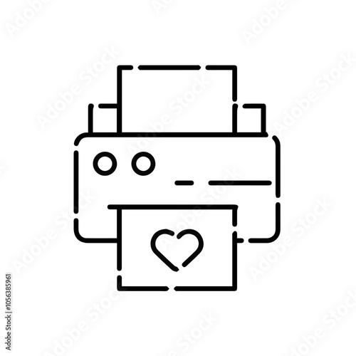 Computer Printer icon symbol vector illustration