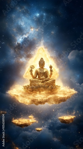 Cosmic Temple of Celestial Deities Bestowing Wealth and Abundance
