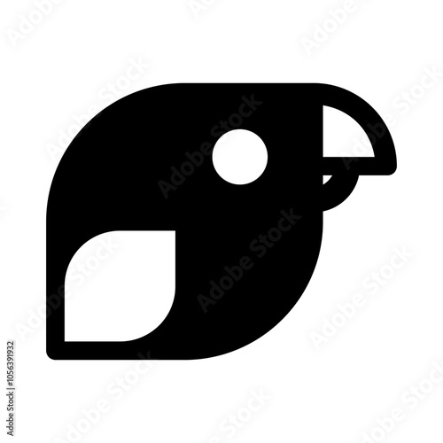icon parrot bird high quality black style pixel perfect