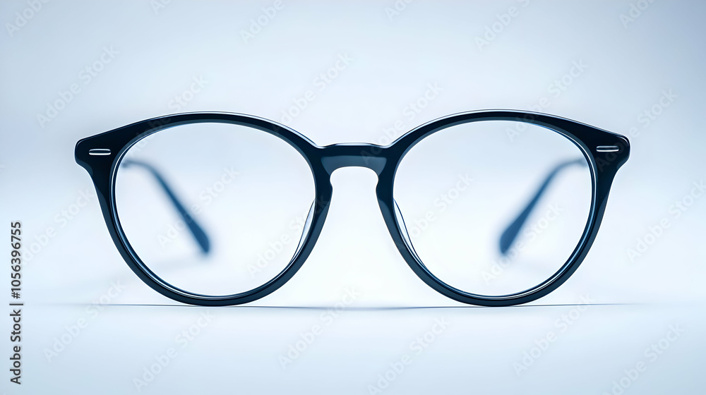 Black Round Eyeglasses on White Background - Photo Black Round Eyeglasses on White Background - Photo