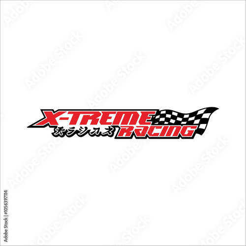 Graffiti Writing xtreme racing decorated with Chinese writing which means dare to go forward