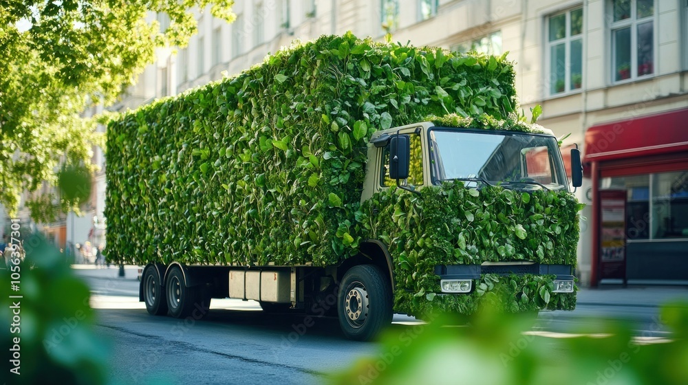 photograph of Truck ideas towards nature conservation Reduce carbon emissions and build sustainable cities for a green future. photograph of Truck ideas towards nature conservation Reduce carbon emissions and build sustainable cities for a green future.
