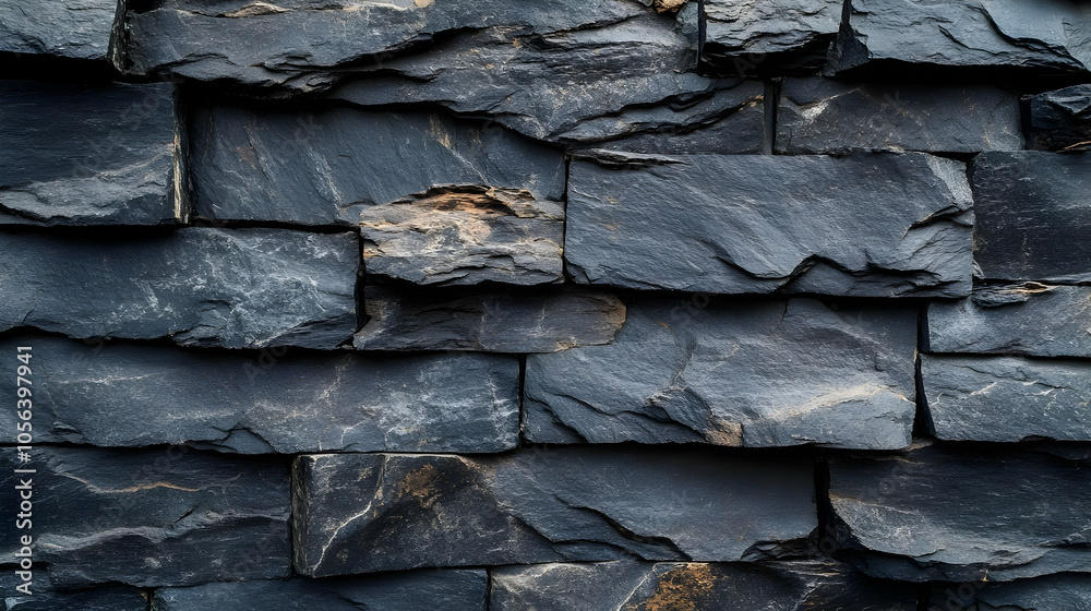 Dark Slate Stone Wall Texture Background Dark Slate Stone Wall Texture Background