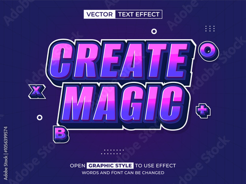 create magic editable text, font effect, 3d text for title