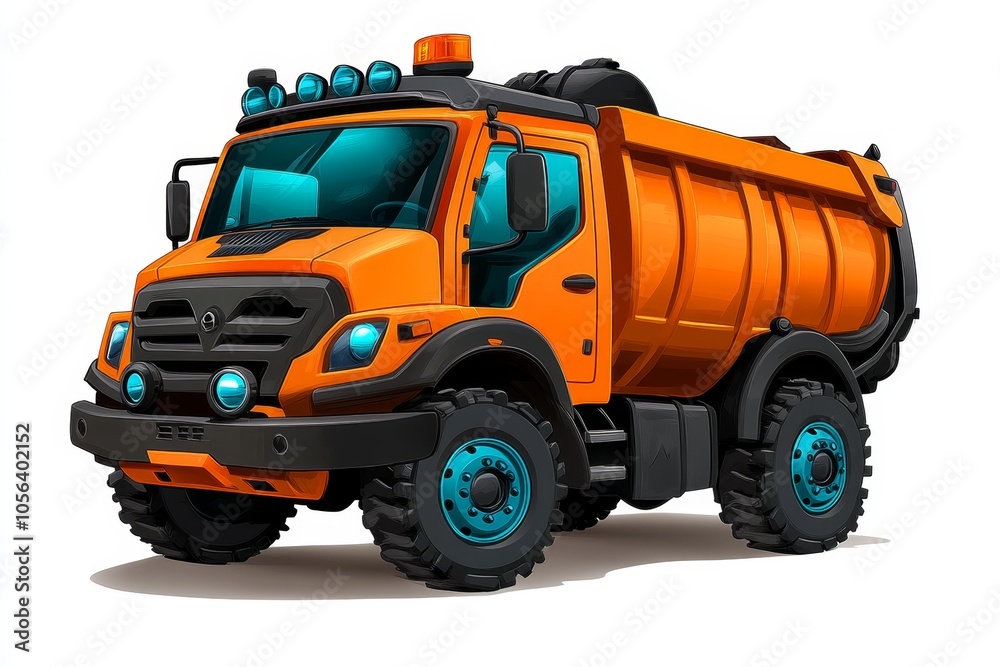 a 2D cartoon illustration of a garbage truck on its route essential and reliable white background a 2D cartoon illustration of a garbage truck on its route essential and reliable white background