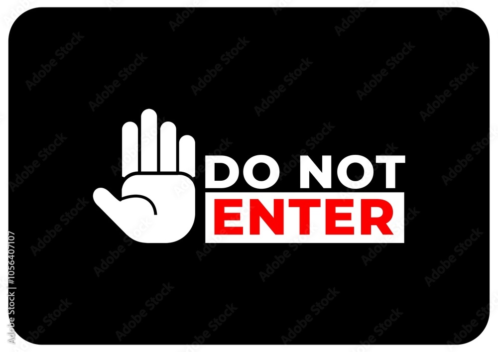 Flat design do not enter sign design Flat design do not enter sign design