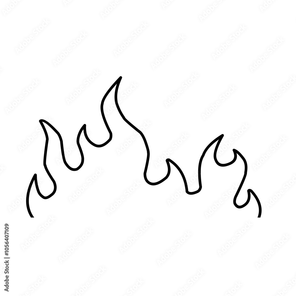 Simple Flame Outline Simple Flame Outline