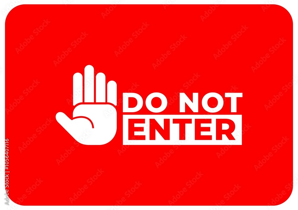 Flat design do not enter sign design Flat design do not enter sign design