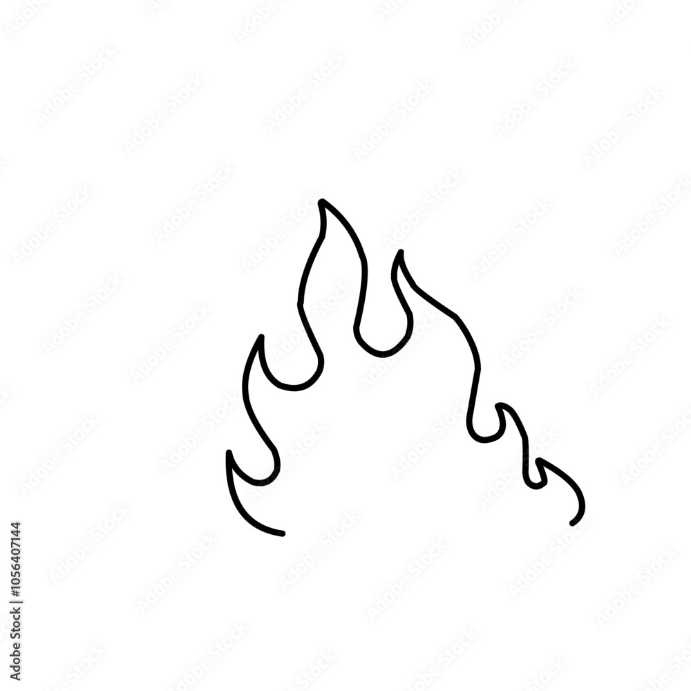Simple Flame Outline Simple Flame Outline