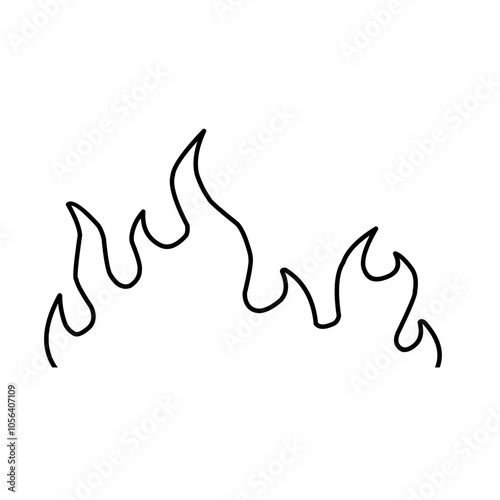 Simple Flame Outline 