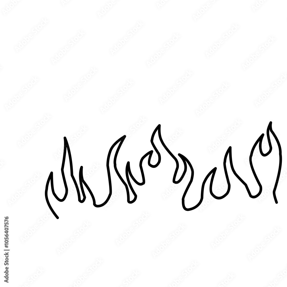 Simple Flame Outline Simple Flame Outline