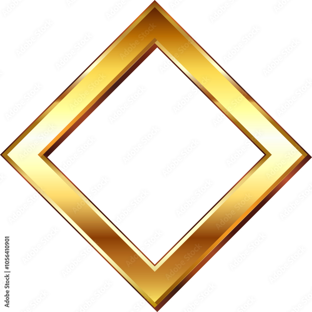 Gold diamond frame Gold diamond frame