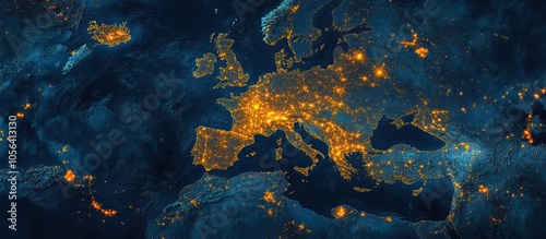 Nighttime View of Europe From Space