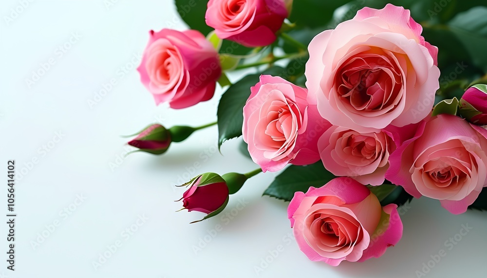 Fototapeta premium roses on a white background
