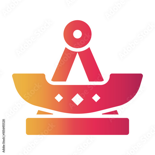 swing boat Gradient icon