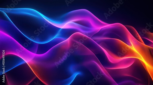 Abstract Waves in Vibrant Hues